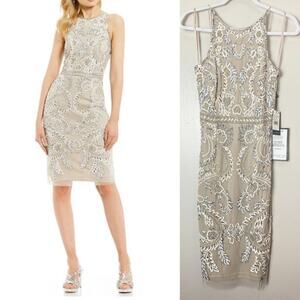 NWT ADRIANNA PAPELL DRESS 2 BRIDE BRIDAL FESTIVE HOLIDAYS COCKTAIL PARTY